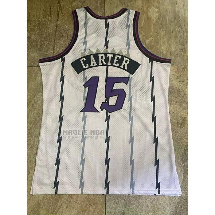 Maglia
 Vince Carter NO 15 Toronto Raptors Mitchell & Ness 1998-99 Bianco2

